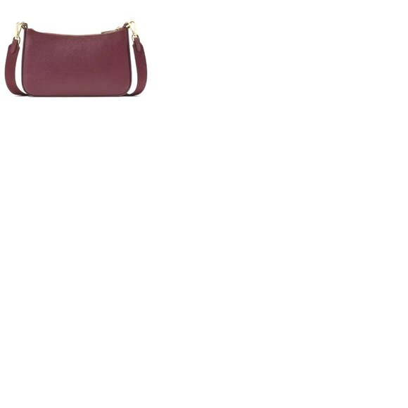 Kate Spade Duet Spade Flower Embroidered Small Crossbody Bag, Dark Merlot - Picture 3 of 5